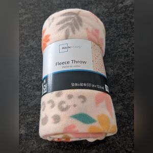 New Mainstays Cozy Fleece Throw Blanket, Farmhouse Floral